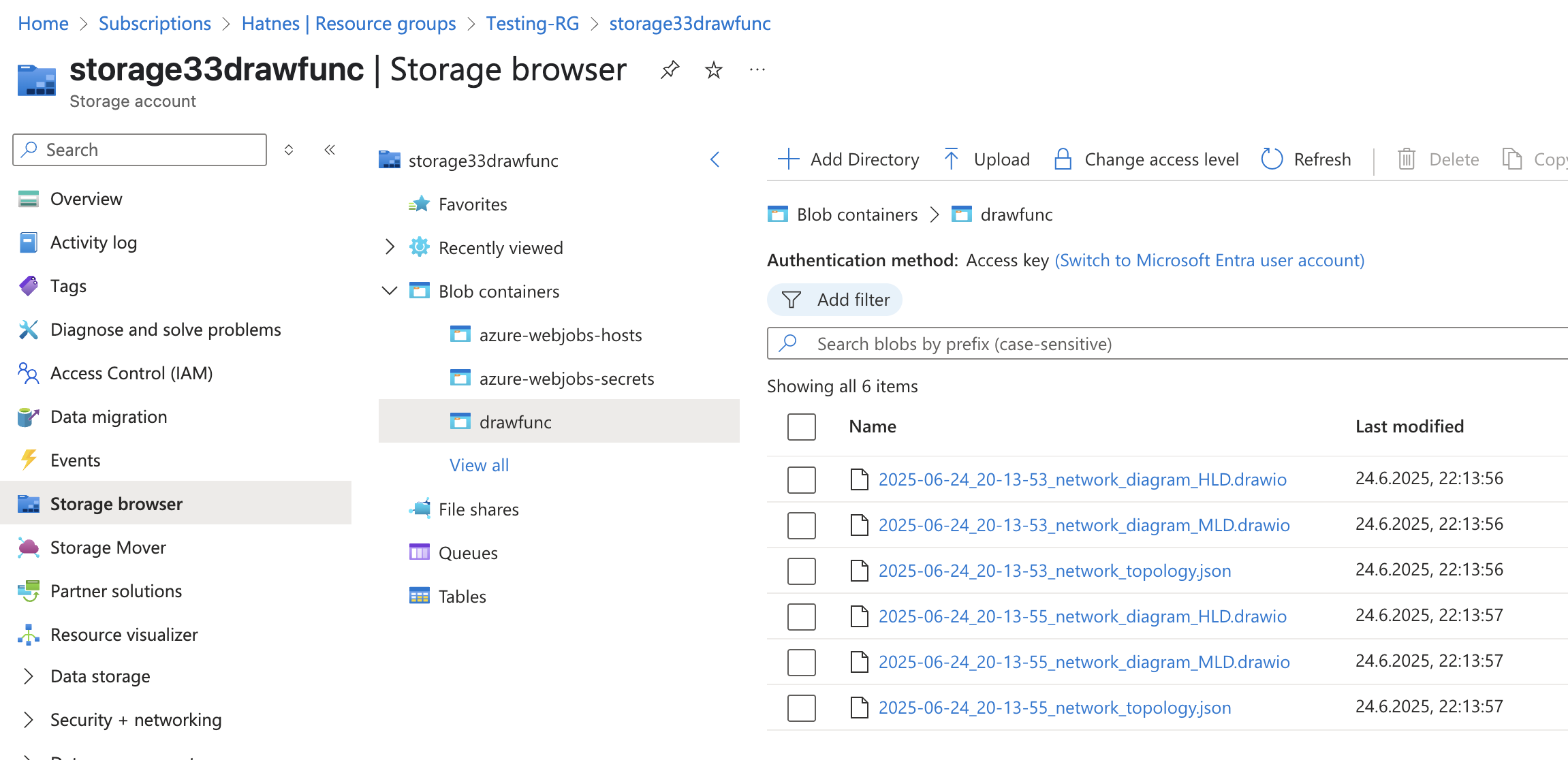Storage browser